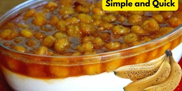 Easy Banana Dessert With Creamy Syrup, Simple and Quick