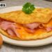 Microwave Ham and Cheese Omelette Simple, 8 Minutes