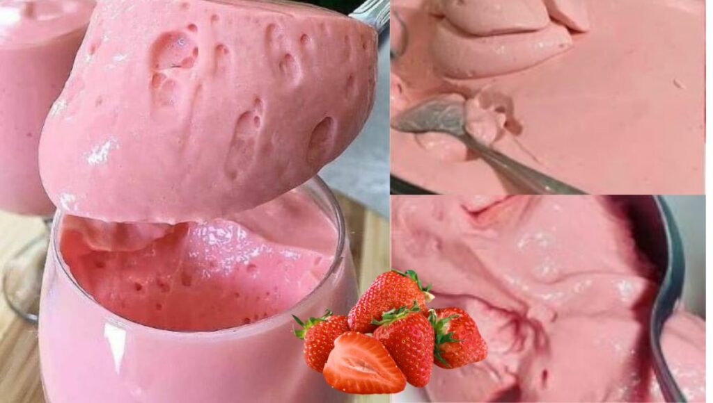 Strawberry Dessert with 3 Ingredients, in 5 Minutes