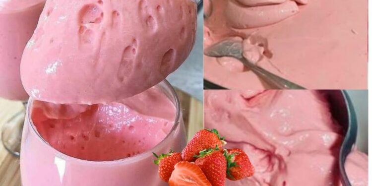 Strawberry Dessert with 3 Ingredients, in 5 Minutes