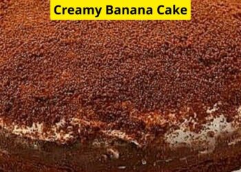 Creamy banana cake