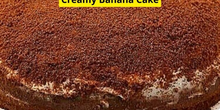 Creamy banana cake