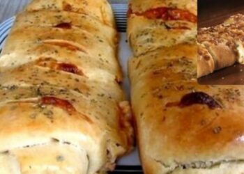 Homemade stuffed bread