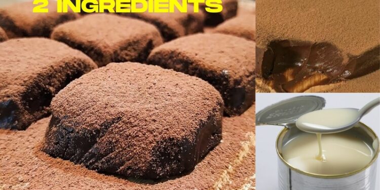 Easy 50% Chocolate Dessert with 2 Ingredients