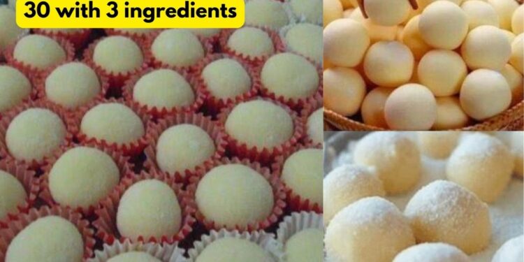 Easy Sweet Recipes: 30 Powdered Milk Balls with 3 Ingredients