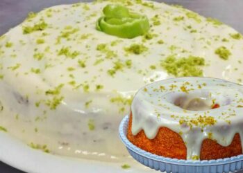 Recipe for Fluffy Cake with Lemon Frosting, Simple and Quick