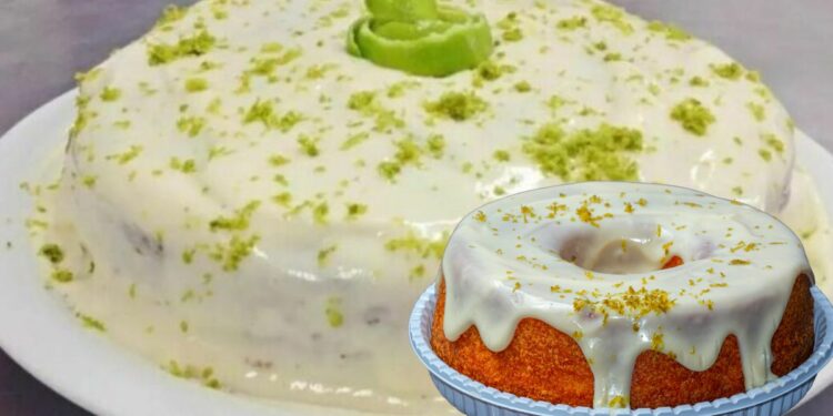 Recipe for Fluffy Cake with Lemon Frosting, Simple and Quick