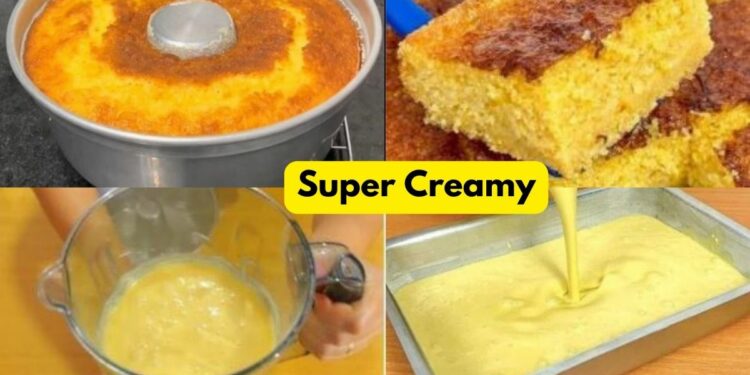 Creamy Green Corn Cake In The Blender, Super Creamy