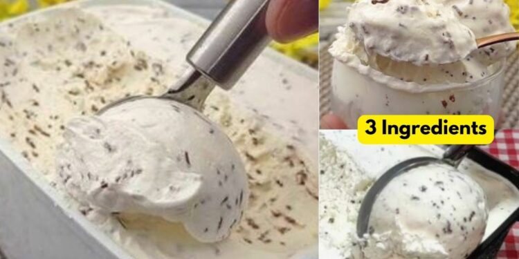 Flakes Ice Cream with 3 Simple Ingredients