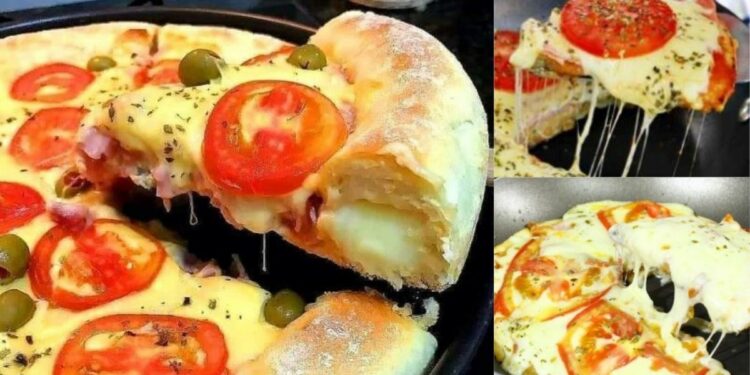 Homemade Cheese Pizza in the Oven, Super Creamy