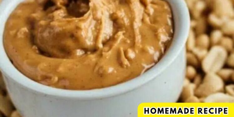 Homemade peanut butter with 3 ingredients