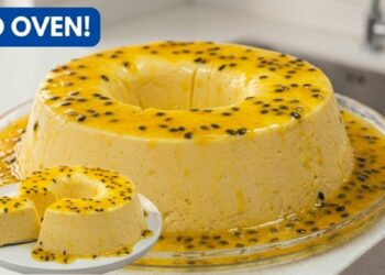 No-Bake Passion Fruit Pudding with Passion Fruit Syrup, Super Creamy