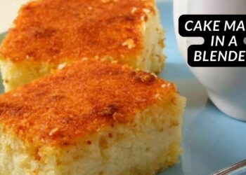 Recipe for Coconut cake with 4 ingredients in a blender