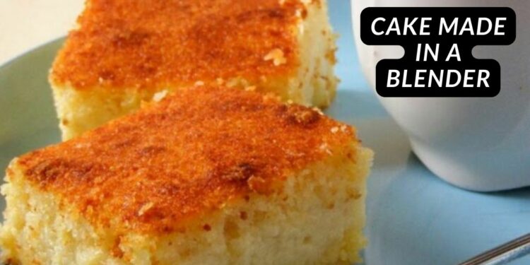 Recipe for Coconut cake with 4 ingredients in a blender