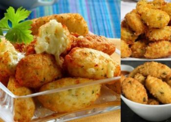 Savory Recipe Rice Cake with Cheese, Easy and Quick