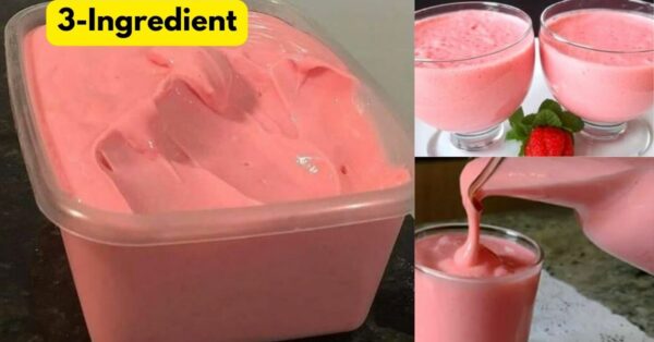 Super Creamy 3-Ingredient Homemade Strawberry Yogurt