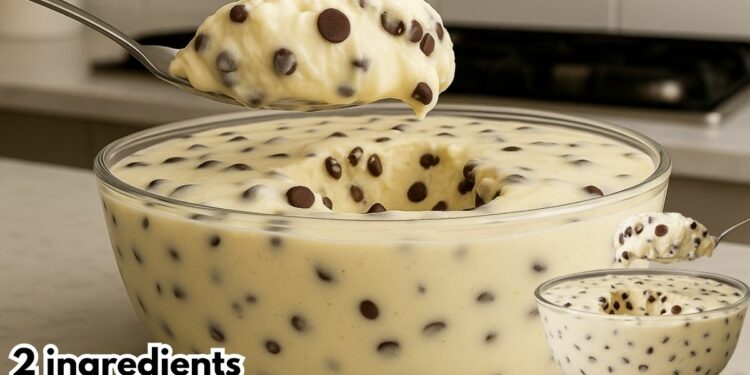 Easy Dessert With 2 Ingredients And Chocolate Drops, In Minutes