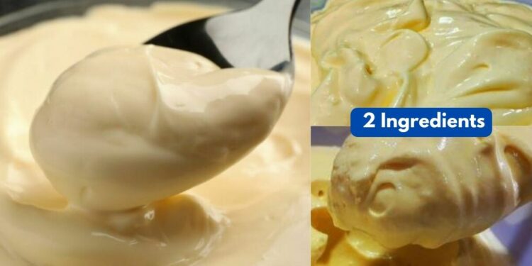 Easy Homemade Mayonnaise with 2 ingredients, in 5 minutes