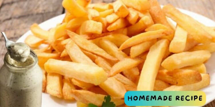 Homemade potato French fries with 3 ingredients: Super Crispy Fast and Tasty