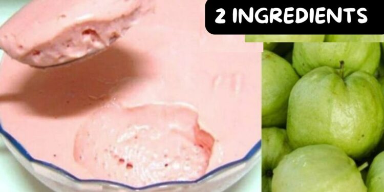 Guava dessert with 2 ingredients