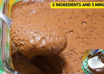 Easy Chocolate Dessert with 2 ingredients, in 5 minutes