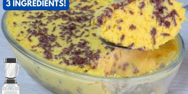 Easy Dessert With 3 Ingredients In The Blender, In 5 Minutes