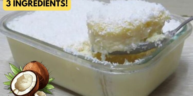 Easy Dessert With Coconut And 2 Simple Ingredients, In Minutes