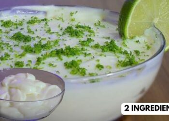 Lemon Dessert In The Blender With 2 Easy Ingredients, In 10 Minutes