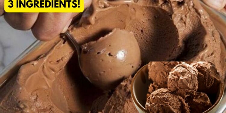 Homemade Chocolate Ice Cream Without Condensed Milk With 3 Easy Ingredients