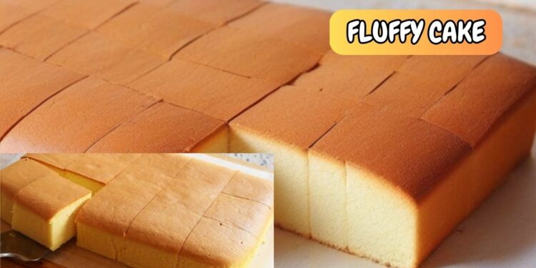 Homemade fluffy cake