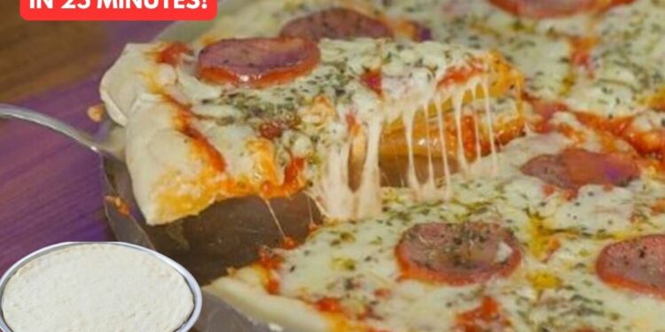 Homemade Pizza In A Blender With Filling, In 25 Minutes