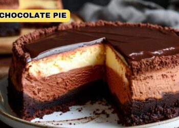 Creamy 3-chocolate pie