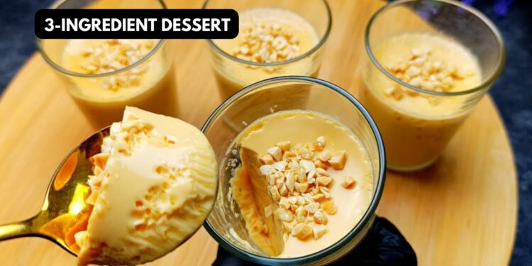 Creamy dessert with 3 ingredients