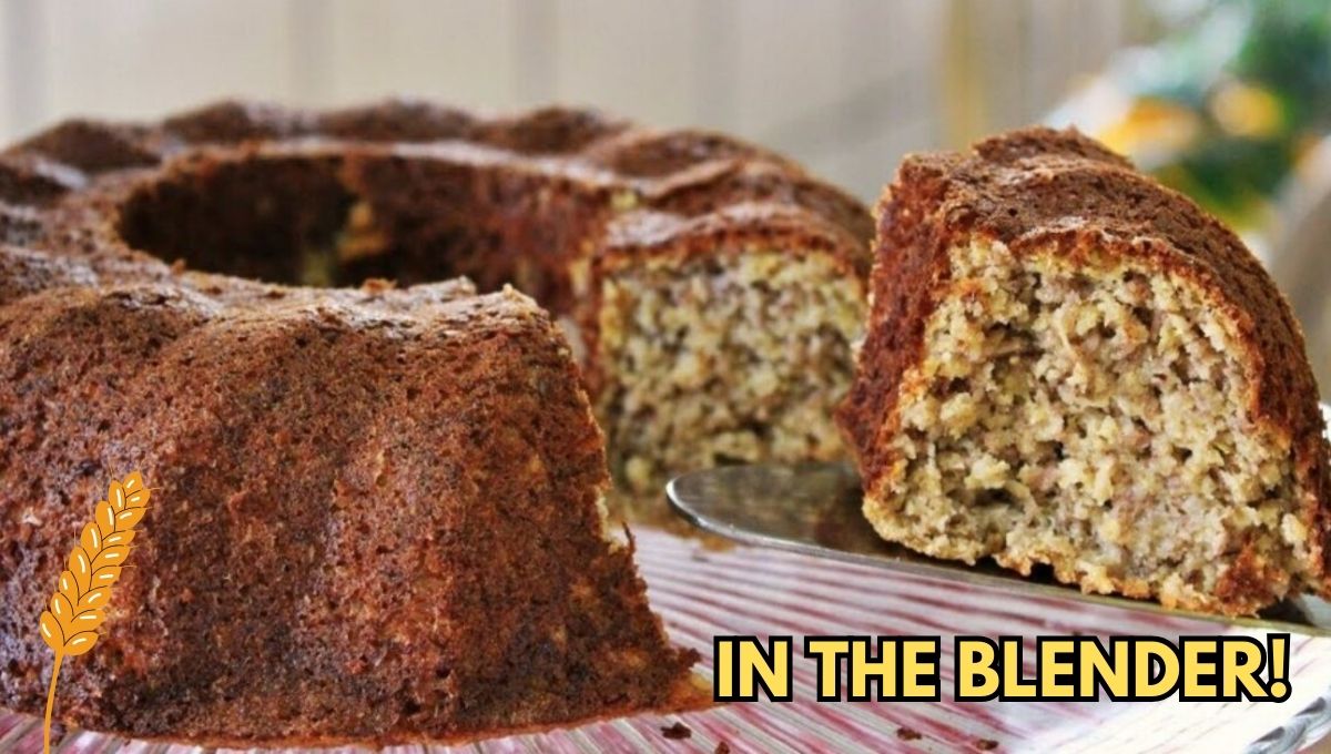 Banana and Oat Cake Recipe in the Blender, in 35 minutes