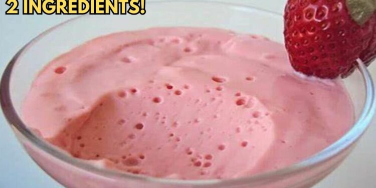 Creamy Strawberry Mousse with 2 Simple Ingredients, in 10 Minutes