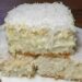 Simple Coconut Cake with Topping for Snack or Breakfast