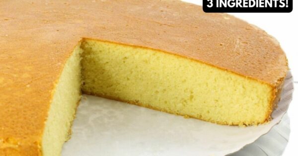 Simple and Quick Cake with 3 Easy Ingredients, in minutes