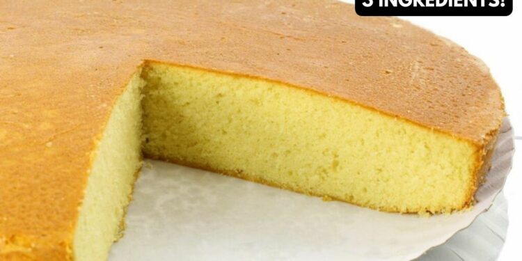 Simple and Quick Cake with 3 Easy Ingredients, in minutes