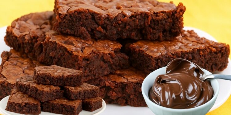 3-Ingredient Nutella Brownie, Dairy-Free and Flour-Free, in 25 minutes