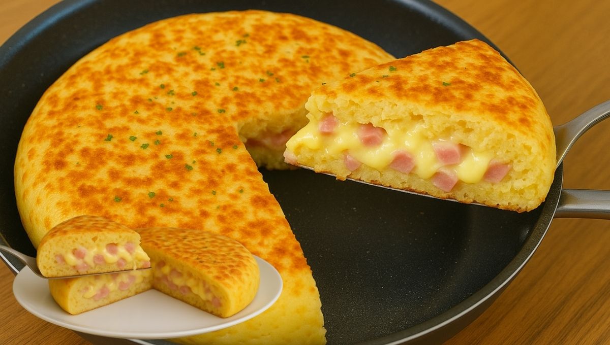 Afternoon Snack with Potatoes, Cheese, Ham and Creamy Cream Cheese, in 20 Minutes