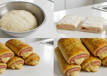 Bread Stuffed with Cheese and Ham