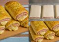 Bread Stuffed with Cheese and Ham Just Like Fast Food