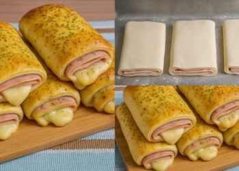 Bread Stuffed with Cheese and Ham Just Like Fast Food