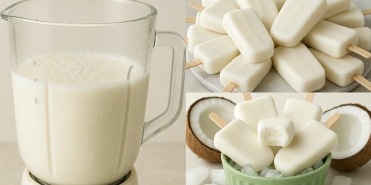 Coconut Popsicle Recipe in a Blender in 10 Minutes