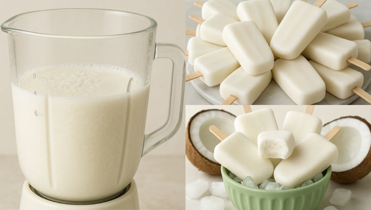 Coconut Popsicle Recipe in a Blender in 10 Minutes