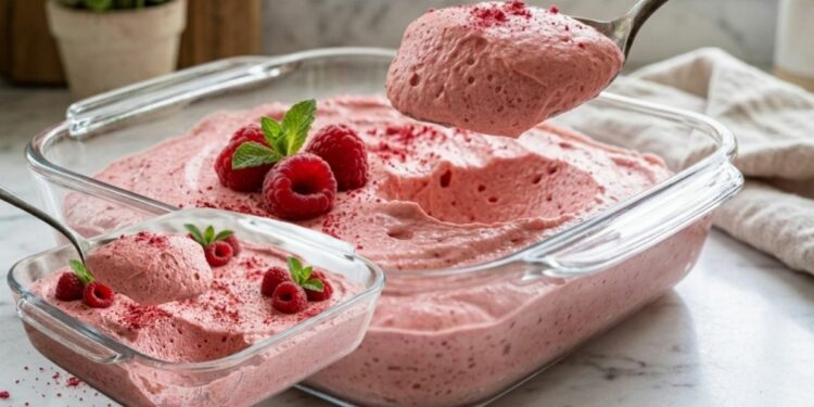 Easy 2-Ingredient Dessert Without Dairy and Gelatin in the Blender