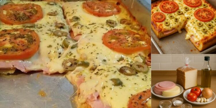 Easy Bread Pizza (with Sliced ​​Bread) for Snack, in 15 Minutes