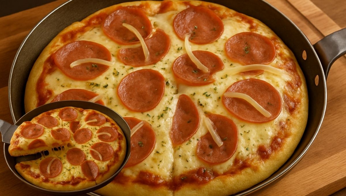 Easy Pizza with Cheese and Calabrian Sausage Filling, in 10 minutes