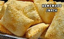 Homemade snack with crispy dough