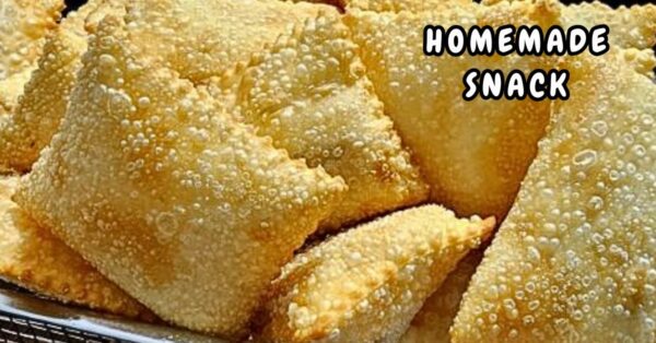 Homemade snack with crispy dough